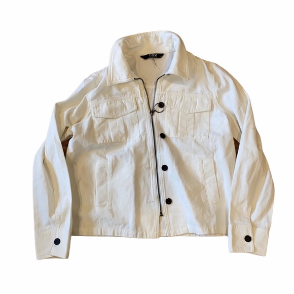 ❤️ 100% cotton white tov Los Angeles spring coat